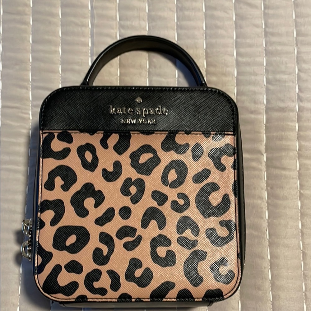 Kate Spade Black and Tan Leopard Mini Bag